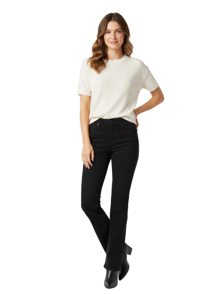 NYDJ Women's Bootcut Jeans Black Cotton Blend