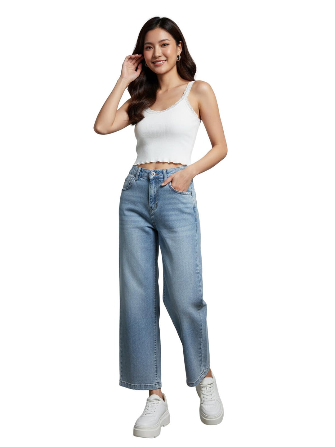 R&M Richards Women's Wide Leg Jeans