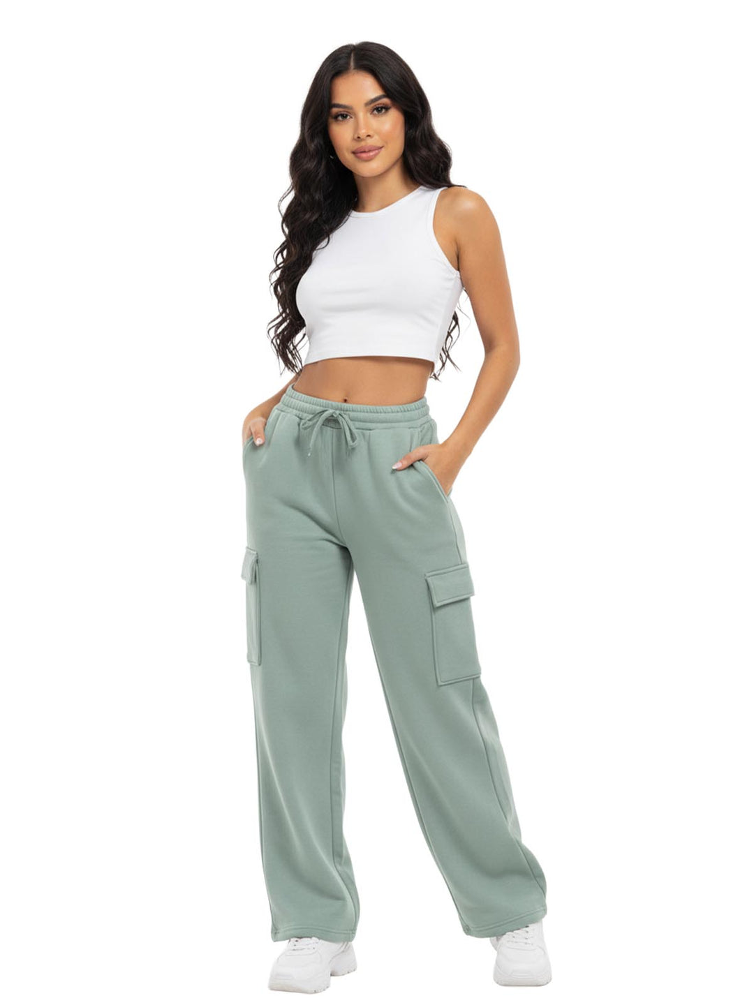 Women's Cargo Sweatpants High Waisted Athletic Joggers