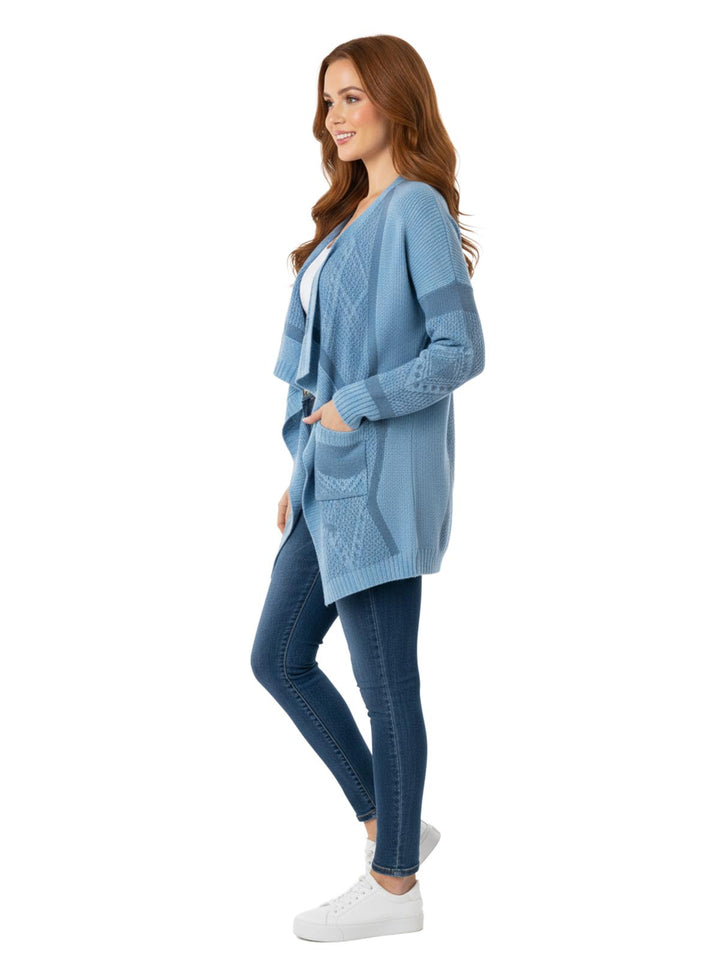 Cynthia Rowley Women's Blue Cotton Blend Cardigan Sweater