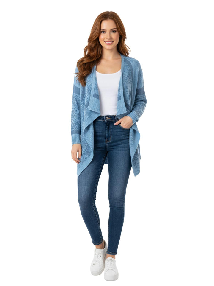 Cynthia Rowley Women's Blue Cotton Blend Cardigan Sweater