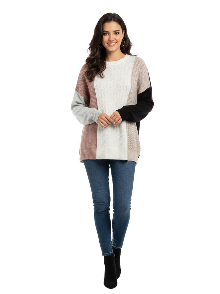 Charter Club Women's Color Block Cotton Sweater