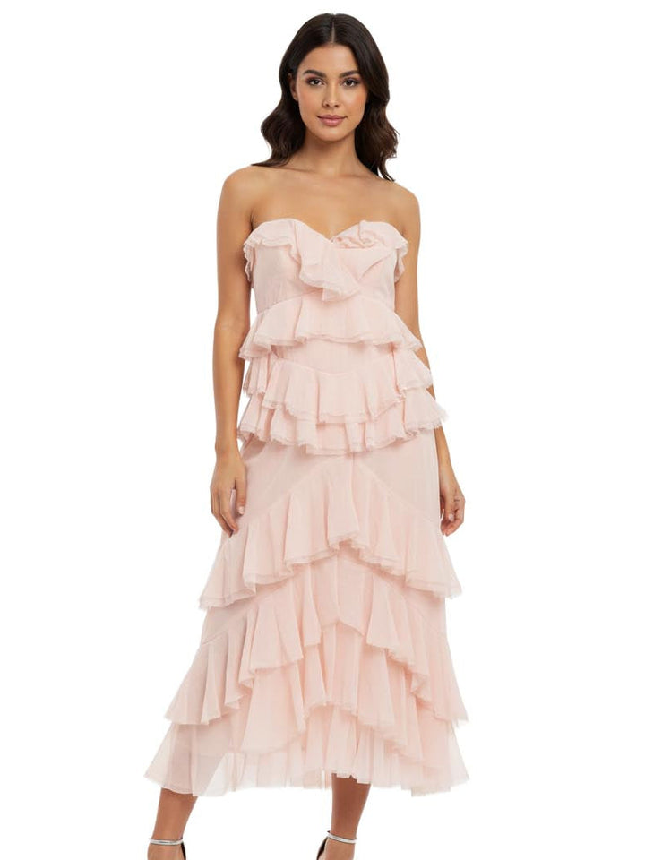 Zara Pink Ruffle Dress