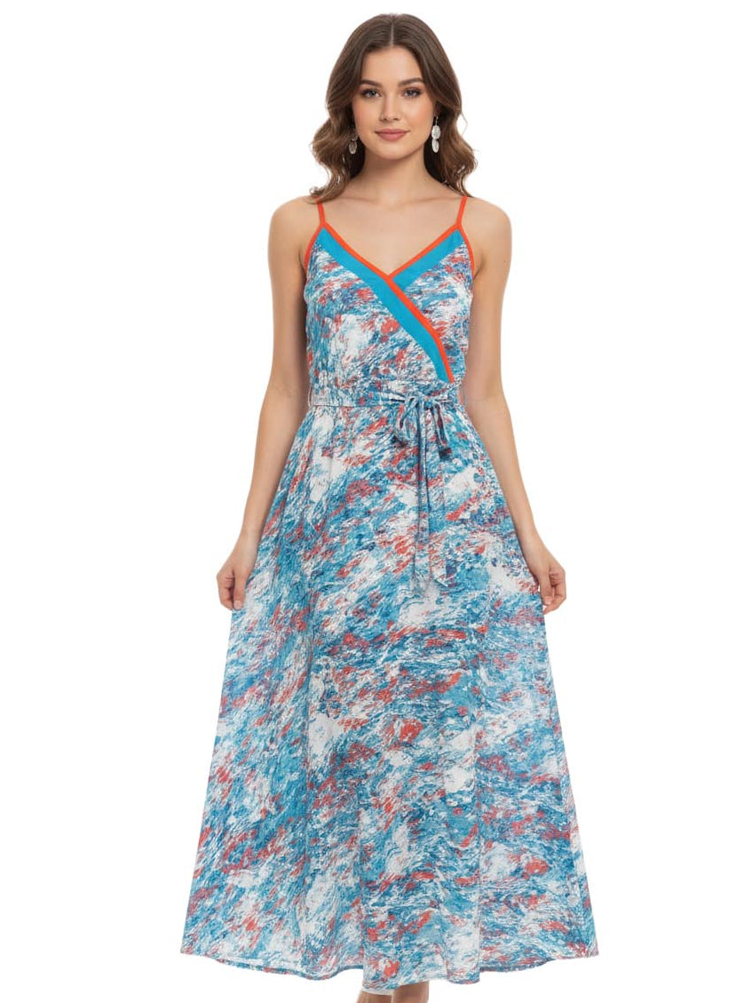 RGM Blue Pattern Dress Size M