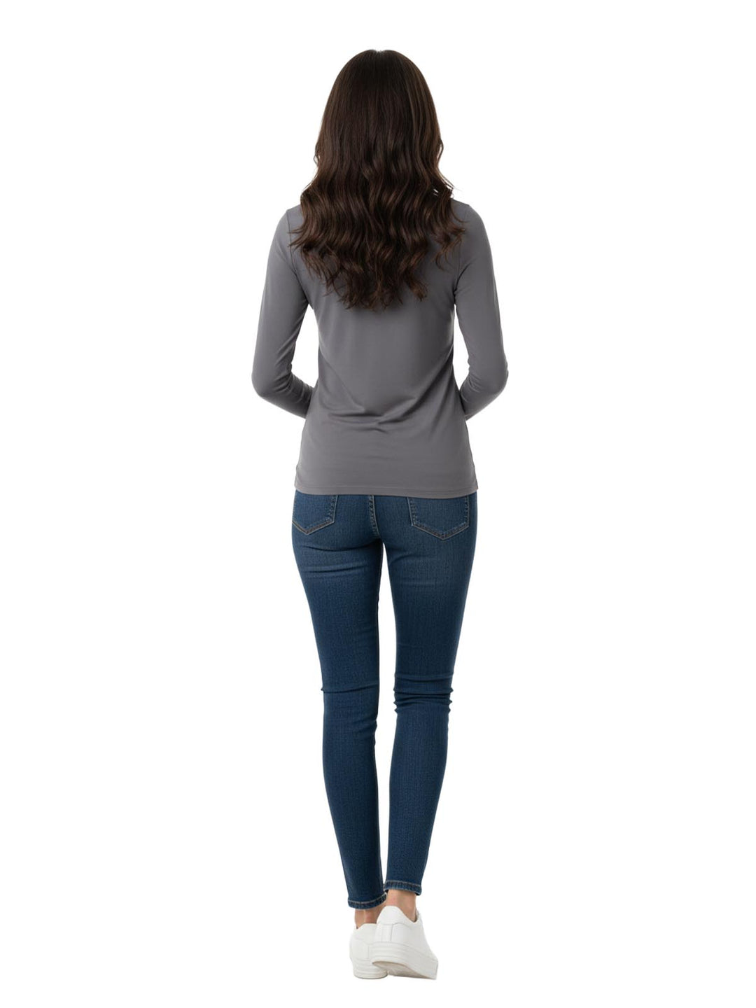 Gray Long Sleeve Top