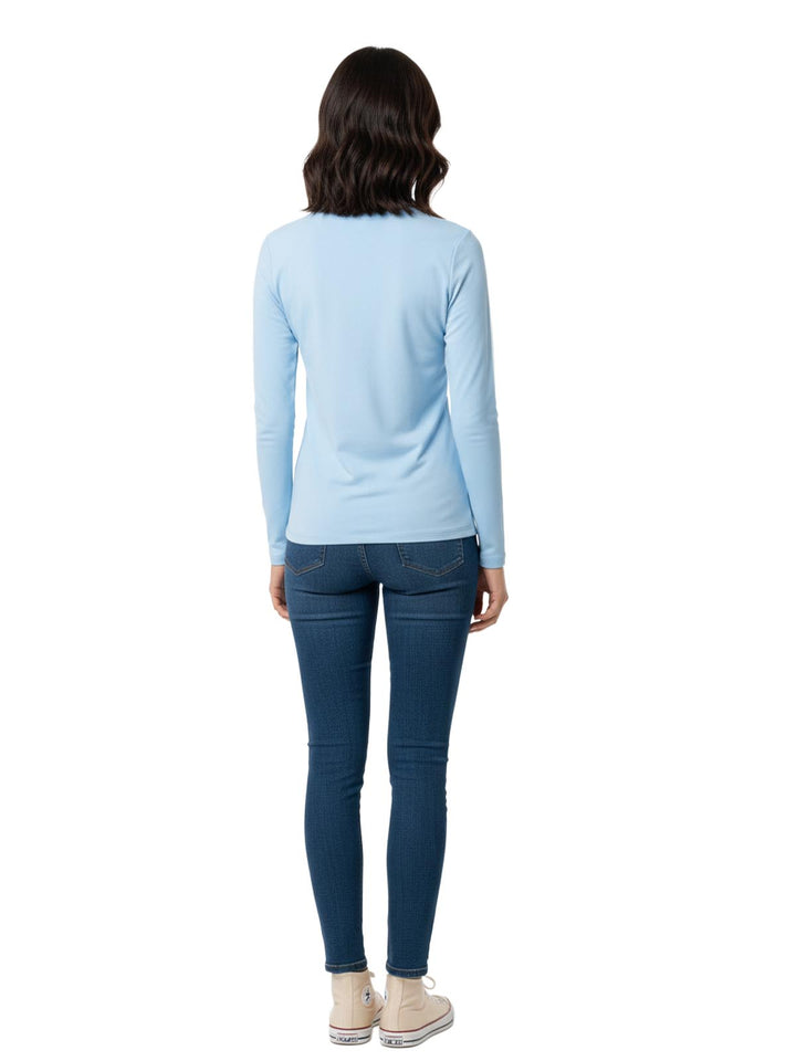 Blue Long Sleeve Top