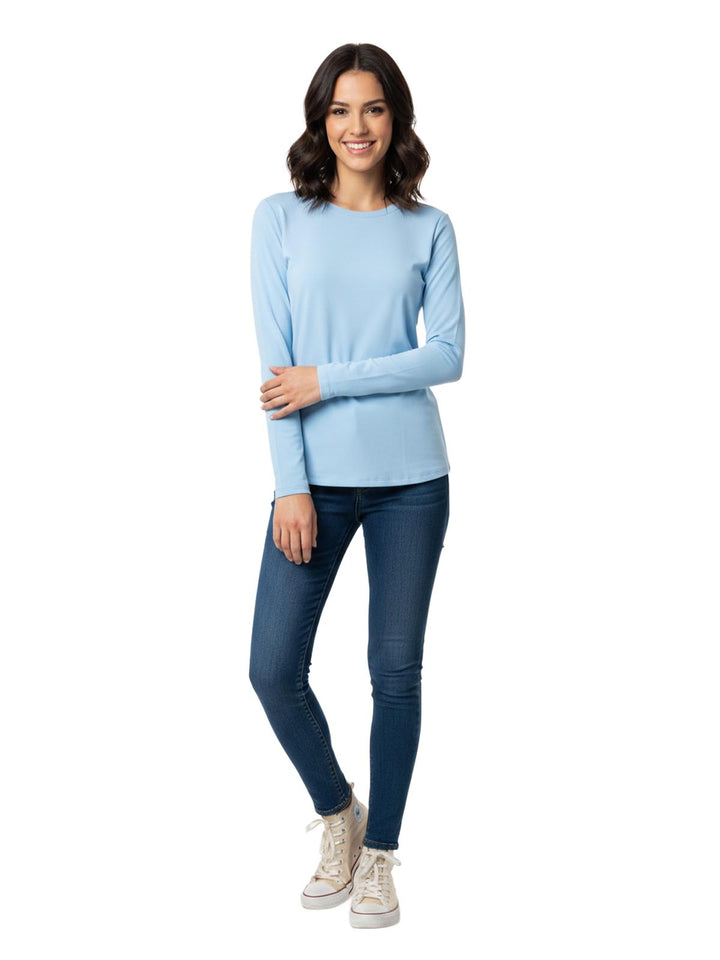 Blue Long Sleeve Top