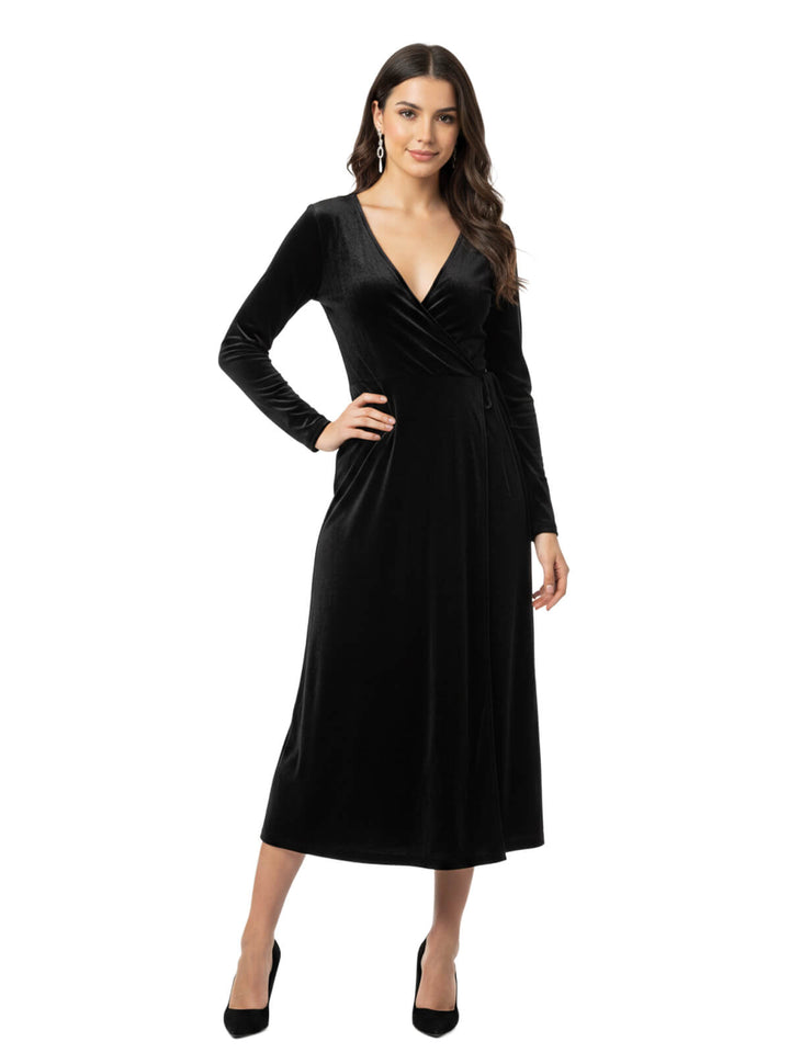 Ralph Lauren Black Velvet Long Sleeve Dress