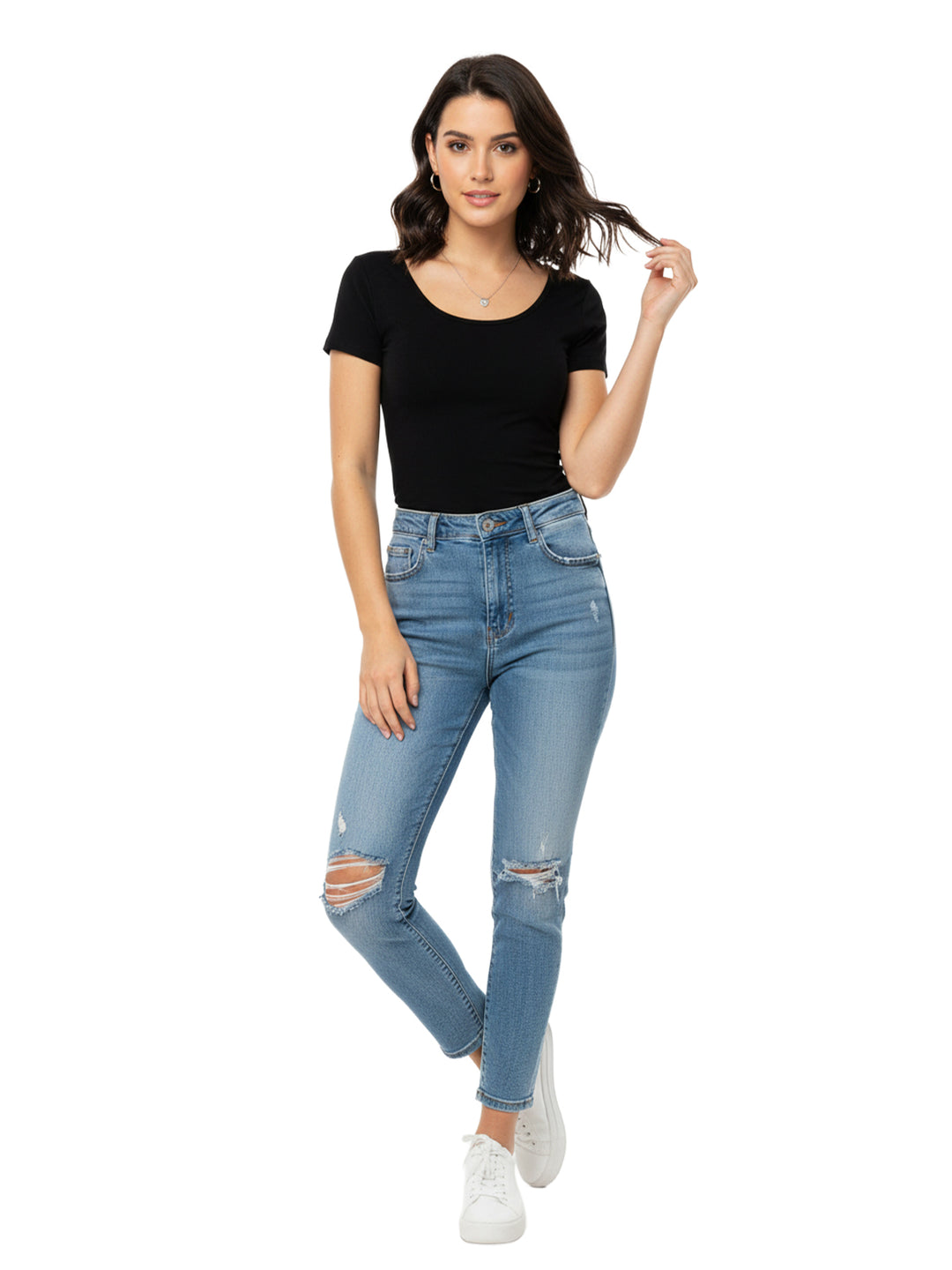 Black Short Sleeve Top
