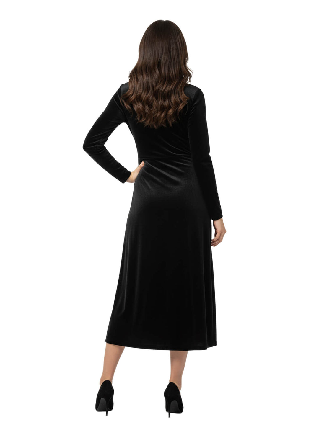 Ralph Lauren Black Velvet Long Sleeve Dress