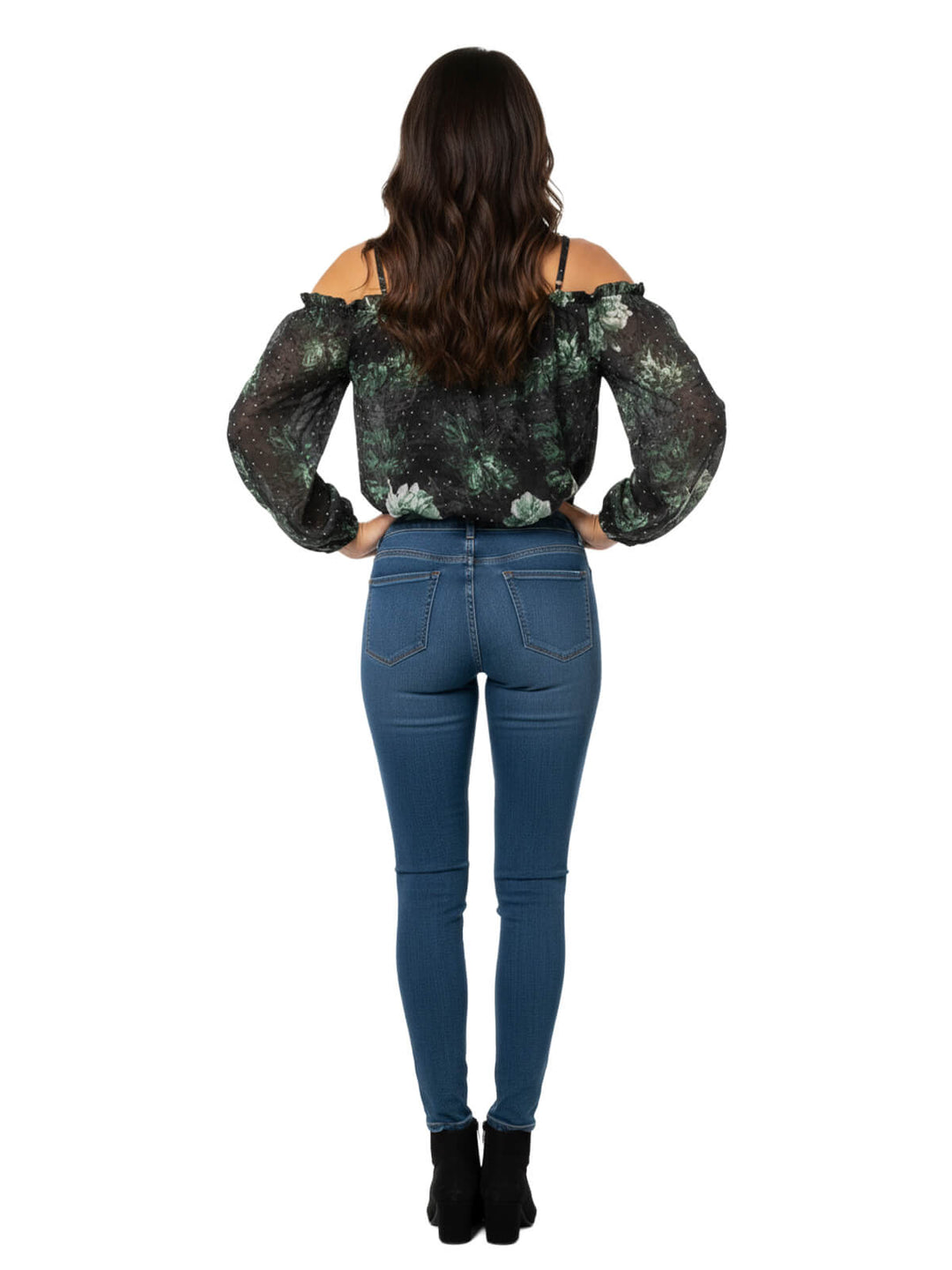 INC International Concepts Women's Smocked Floral-Print Off-The-Shoulder Top