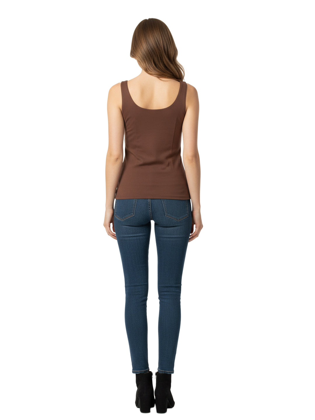 Brown Sleeveless Top