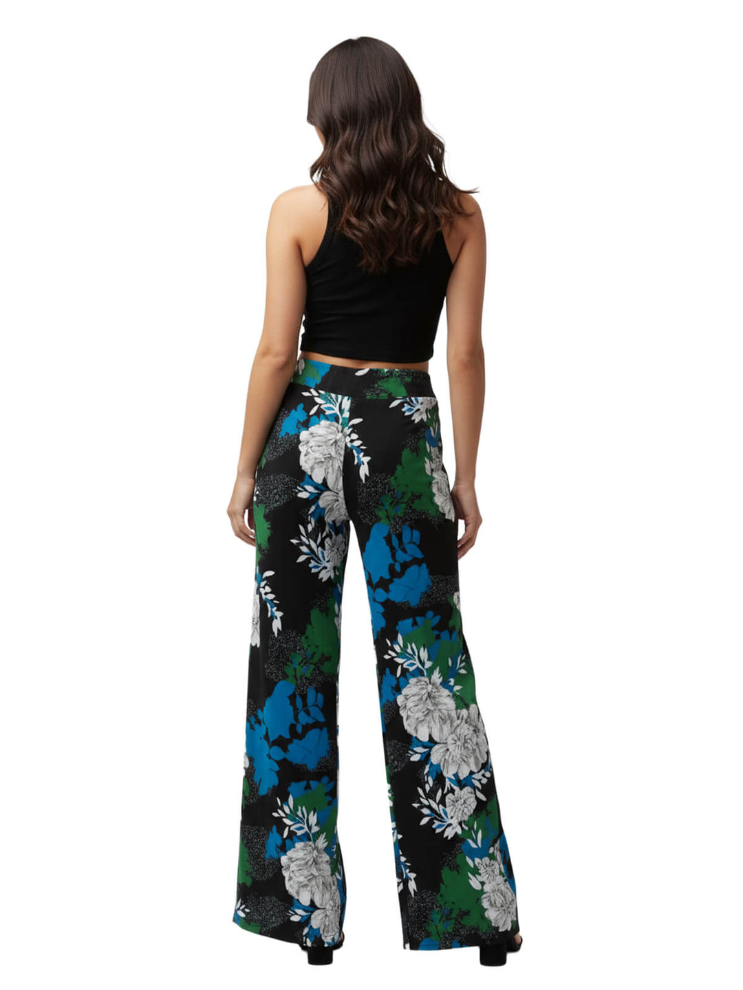 NY Collection Women's Floral Wide Leg Pants