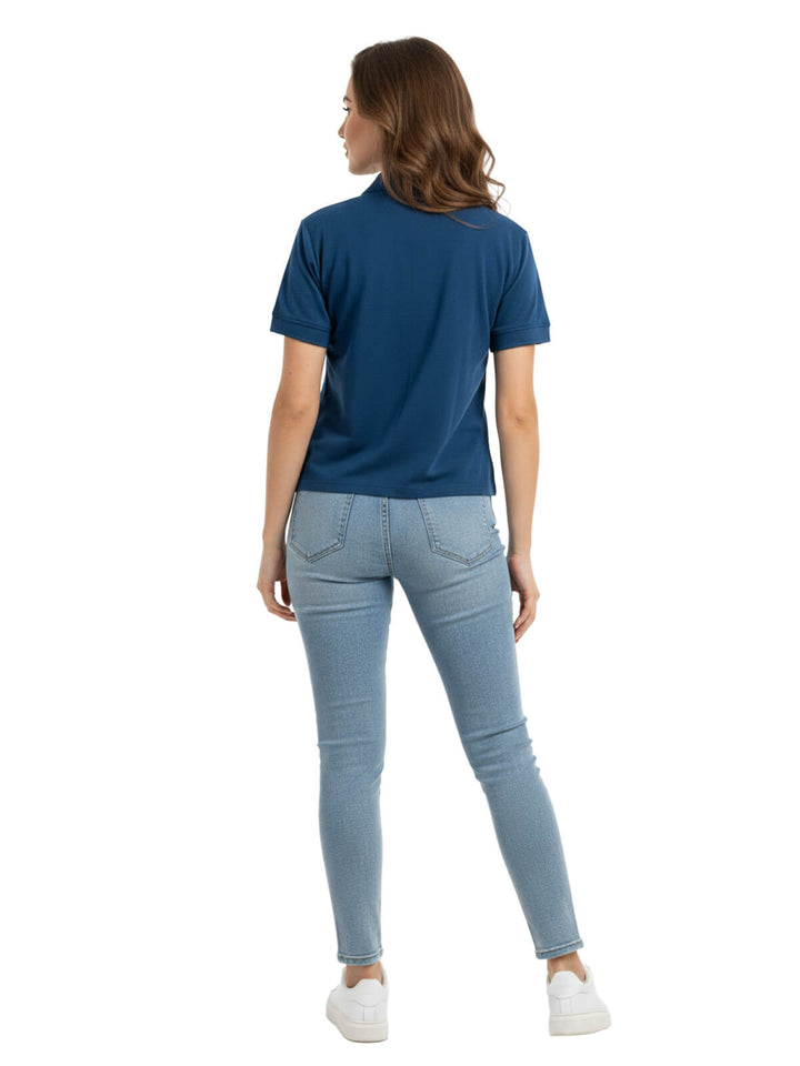 Love Tree Women's Short Sleeve V-Neck Polo Shirt