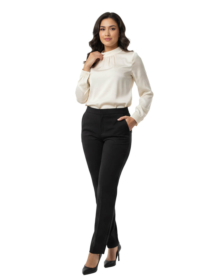 Sag Harbor Black Polyester Pants 16P
