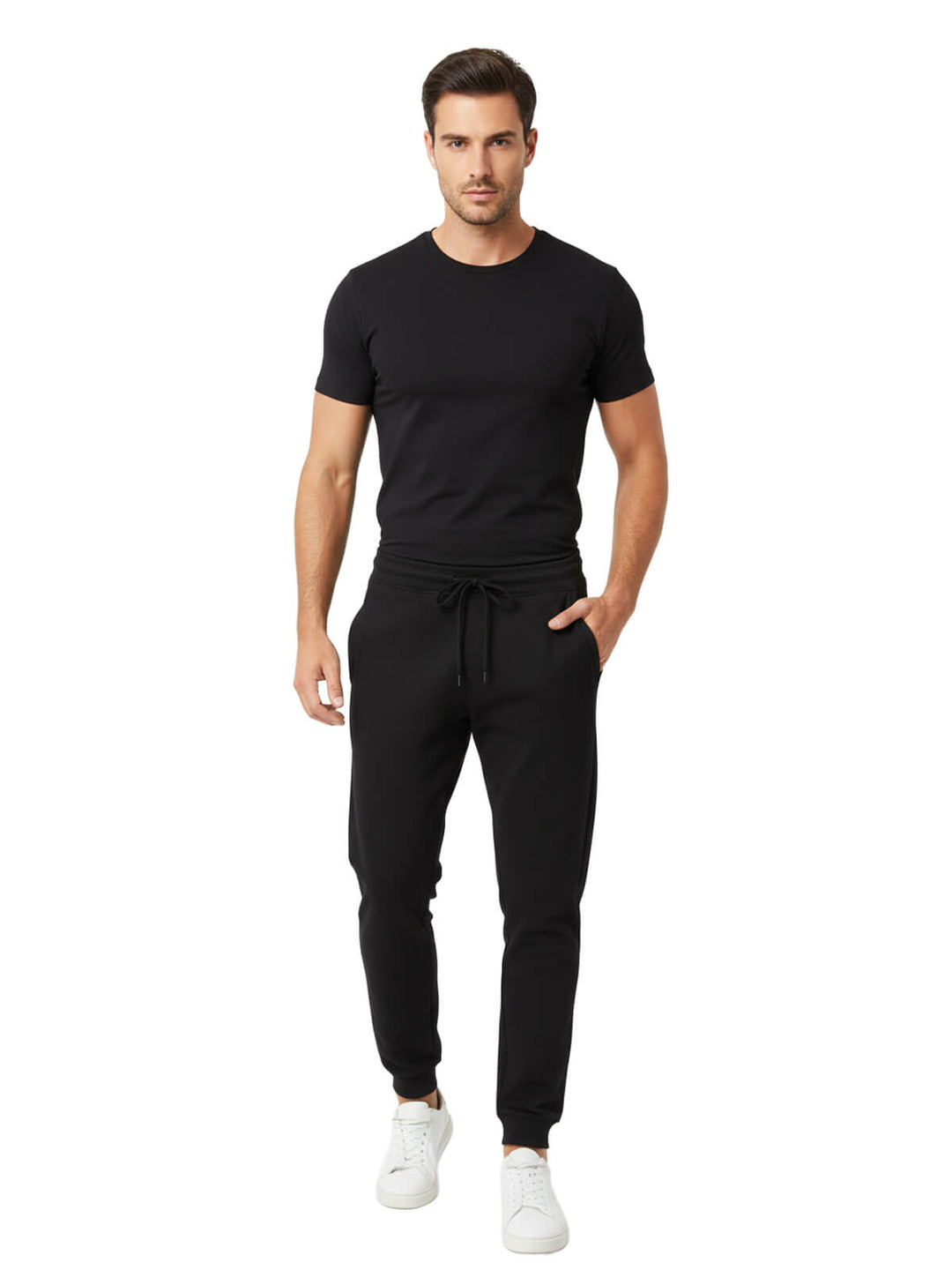 G by Guess Men's Black Fleece Jogger Pants