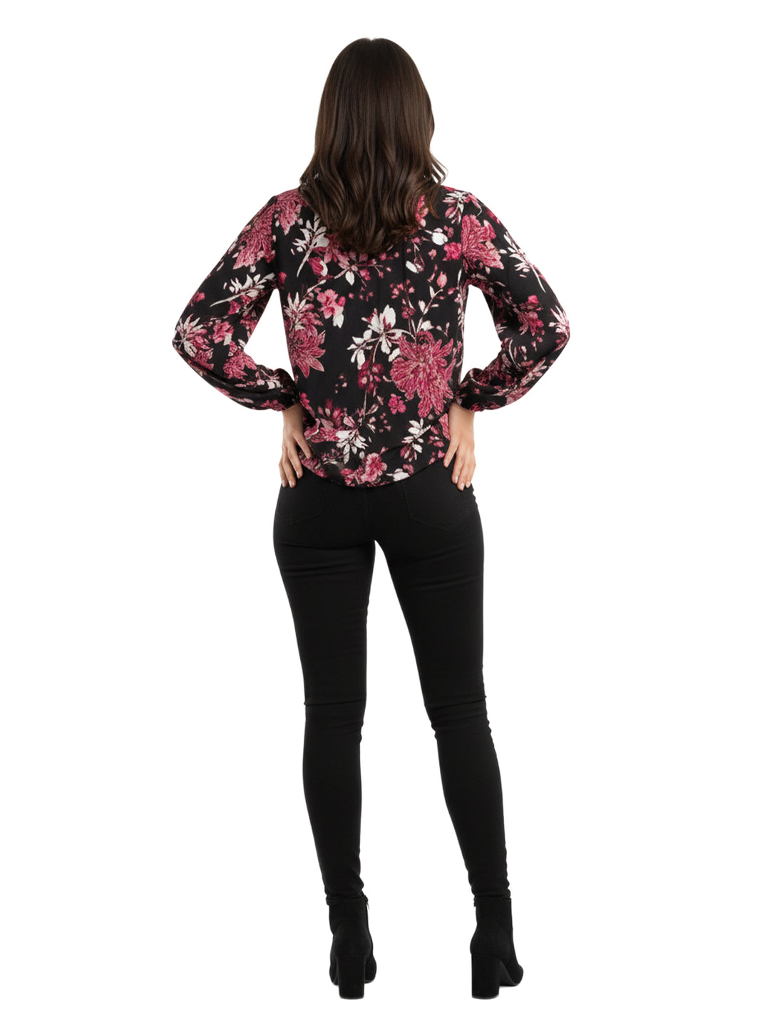 Apt. 9 Women's Floral Print Long Sleeve Blouse