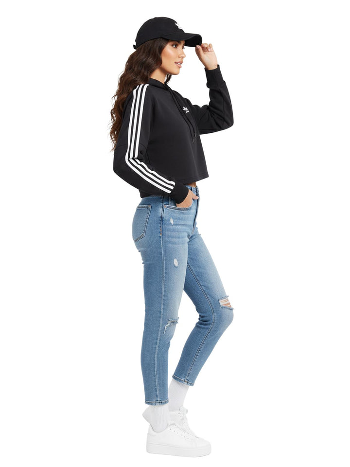 Adidas Cropped Hooded Sweatshirt Womens Style : Ed7554