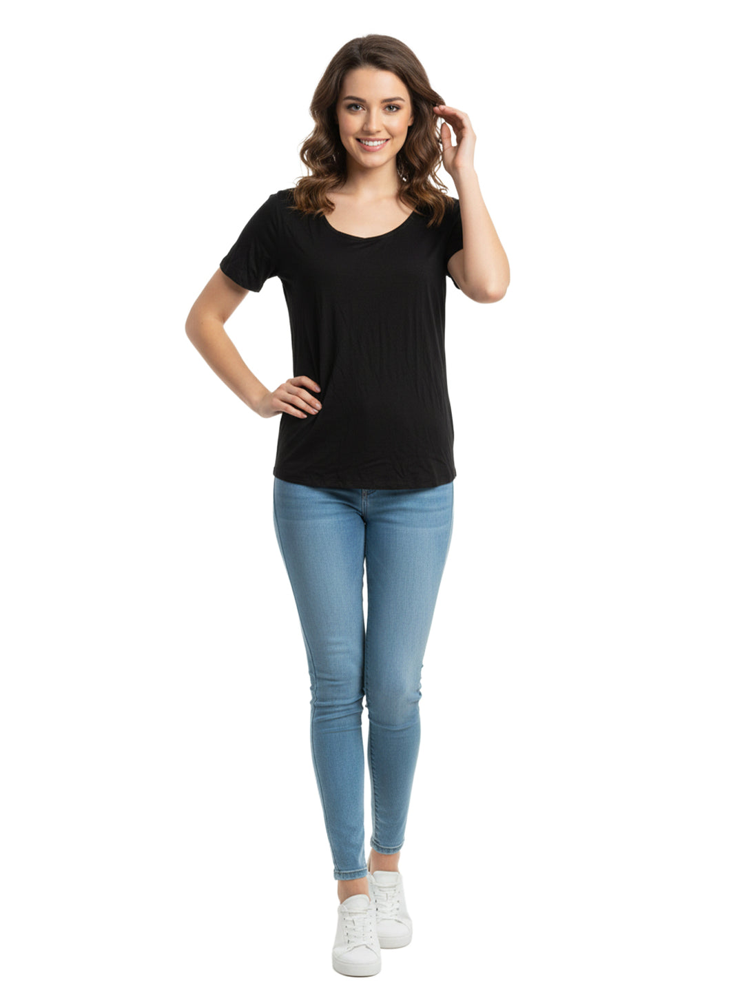 Danskin Women's T-Shirt Black Rayon