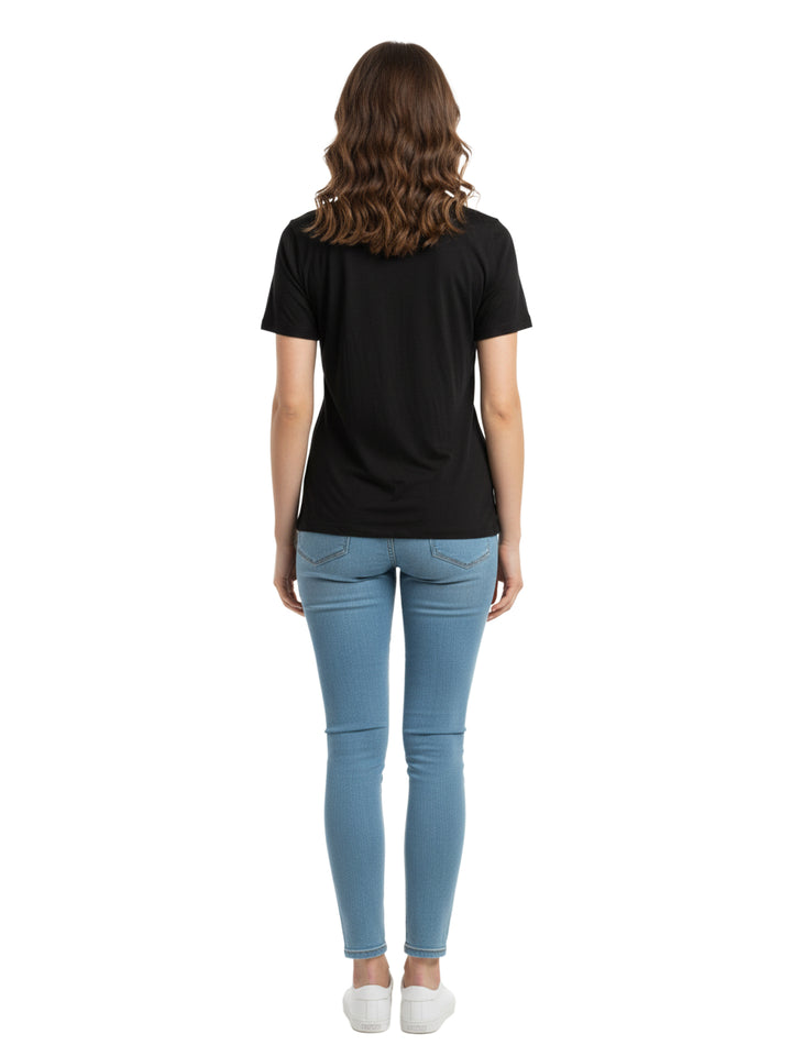 Danskin Women's T-Shirt Black Rayon