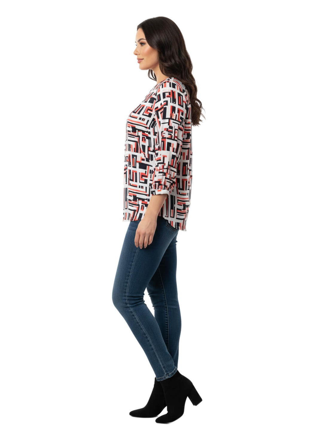 Geometric Print Blouse