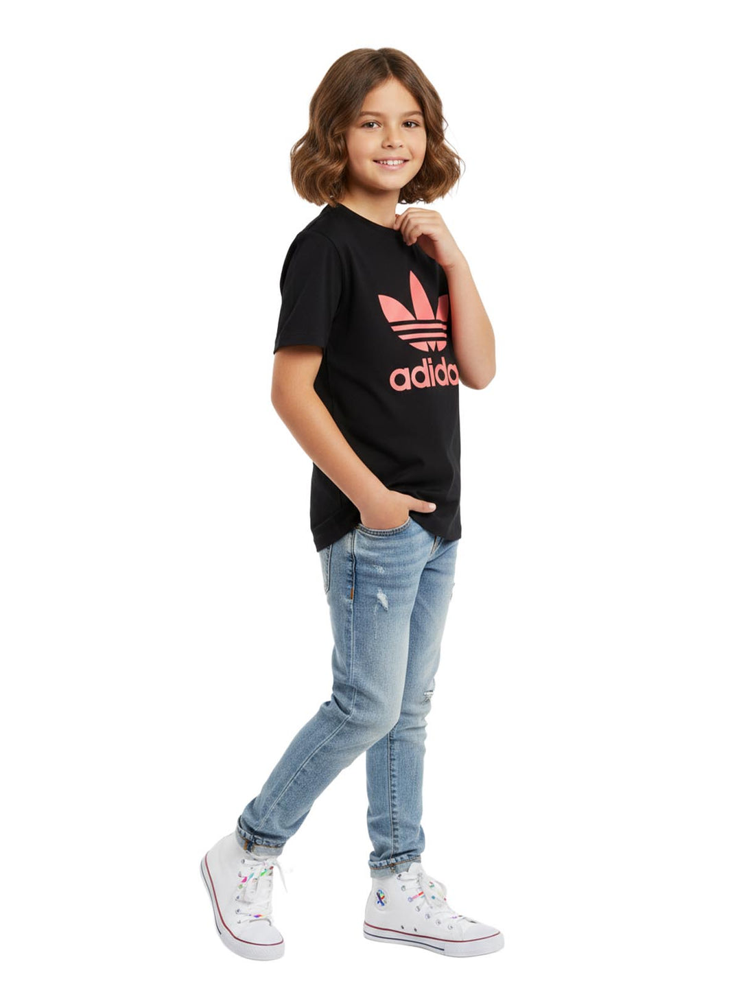 Adidas J Trefoil Tee Big Kids Style : Ce8044