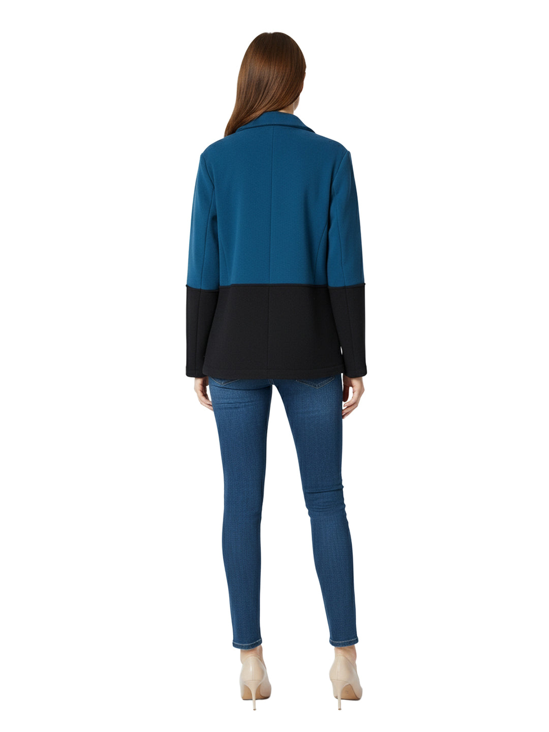 Lands' End Women's Two-Tone Fleece Blazer