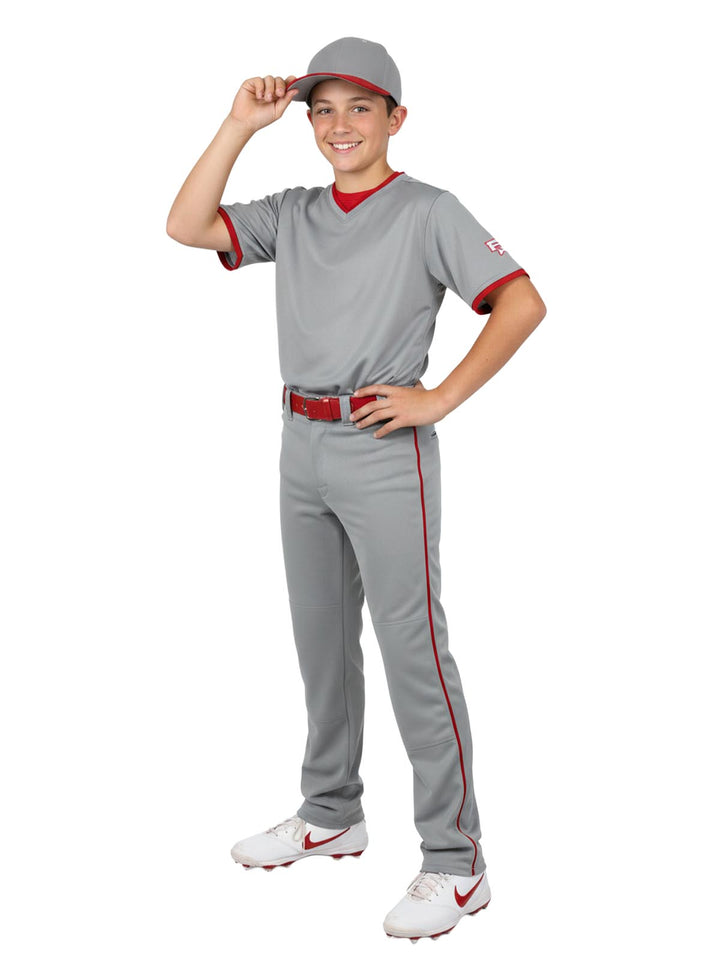 Alleson Youth Baseball Pants With Piping Big Kids Style : 605WLBY
