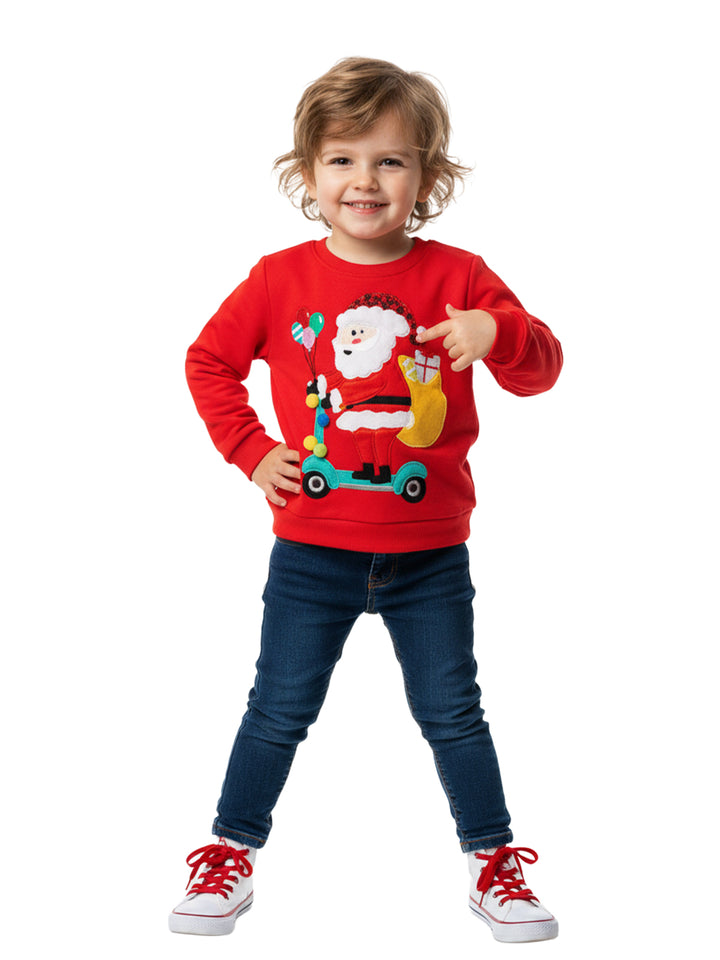 Red Santa Claus Graphic Sweatshirt