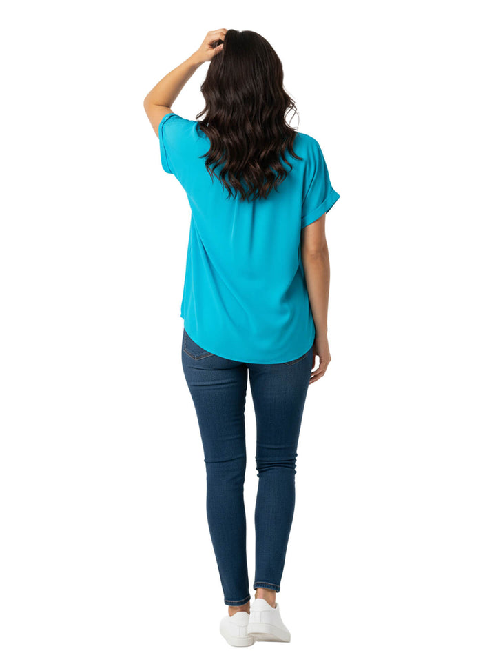 Charter Club Blue Polyester Blouse