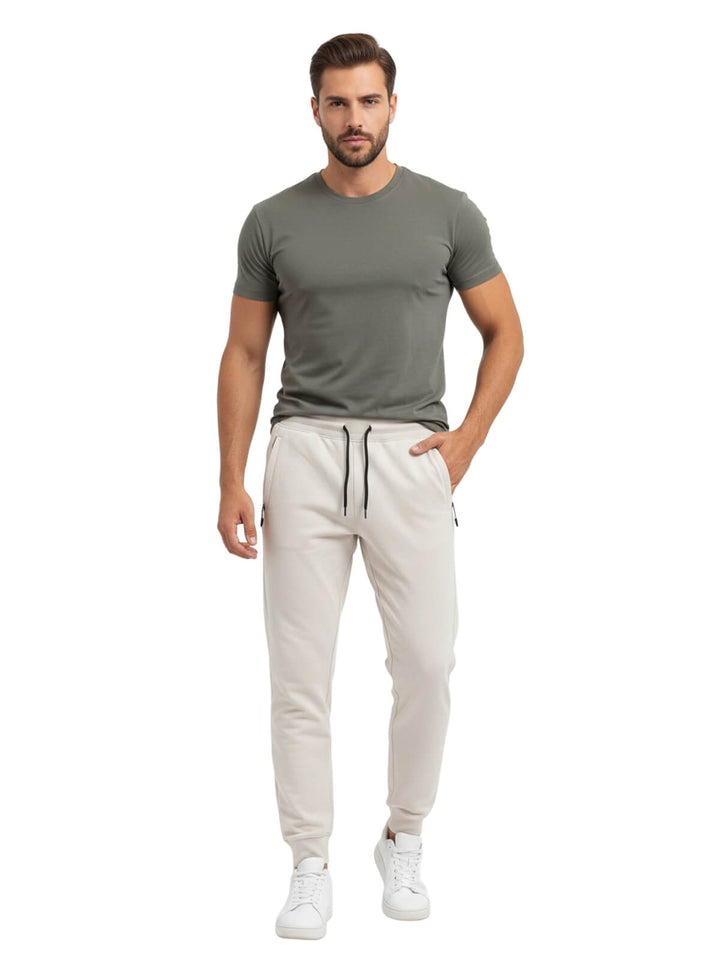Beige Activewear Joggers