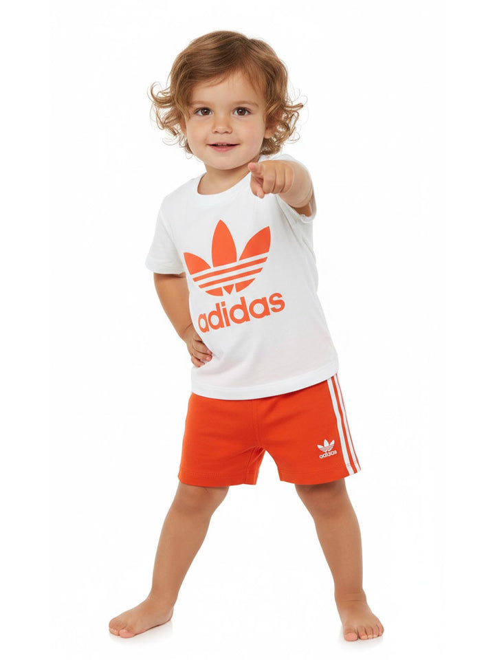 Adidas Short Tee Set Toddlers Style : Dv2814-WHITE/ACTORA