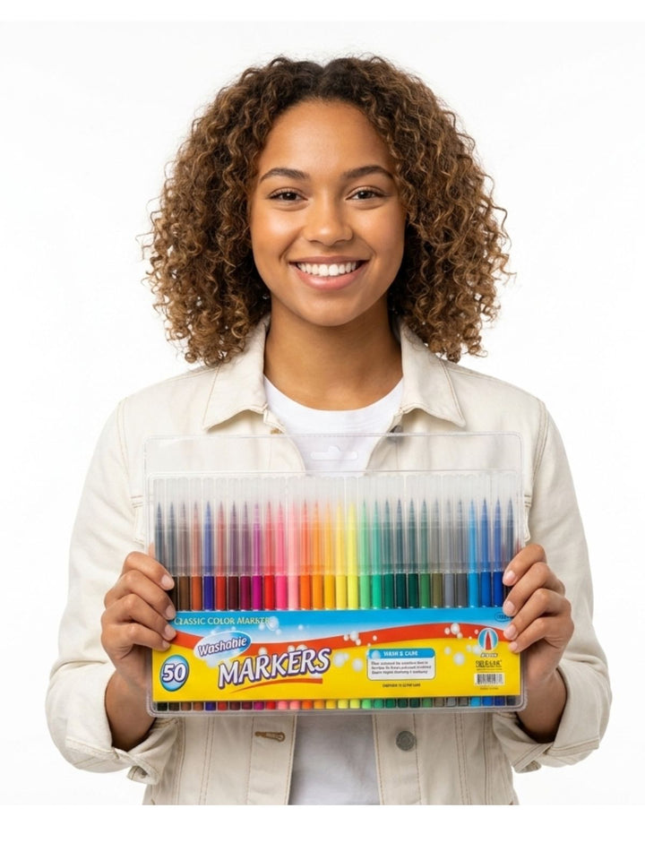 Washable Markers Classic Color Marker 50 Count Fine Line