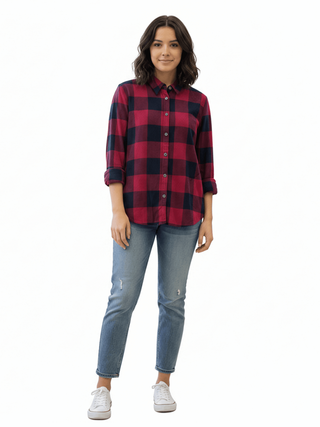 Pink Plaid Shirt