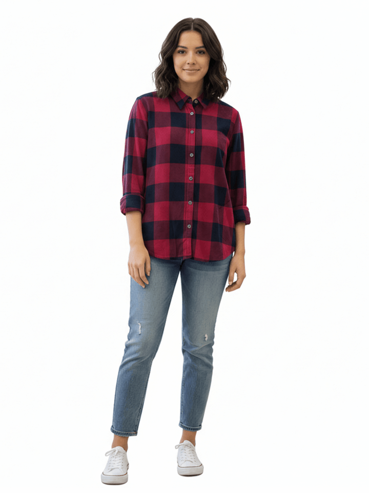 Pink Plaid Shirt