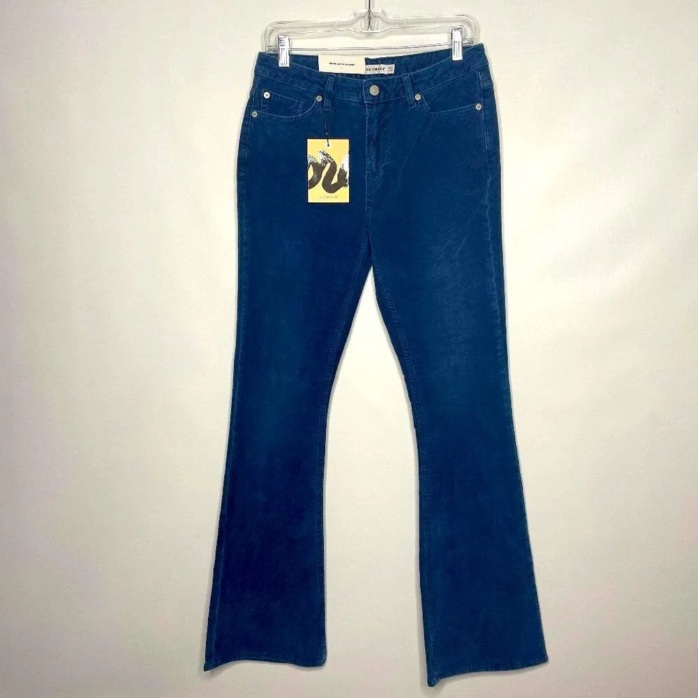 The Cords & Co. Mid Rise Slim Fit Corduroy Flare Jeans Womens Clothing Jeans