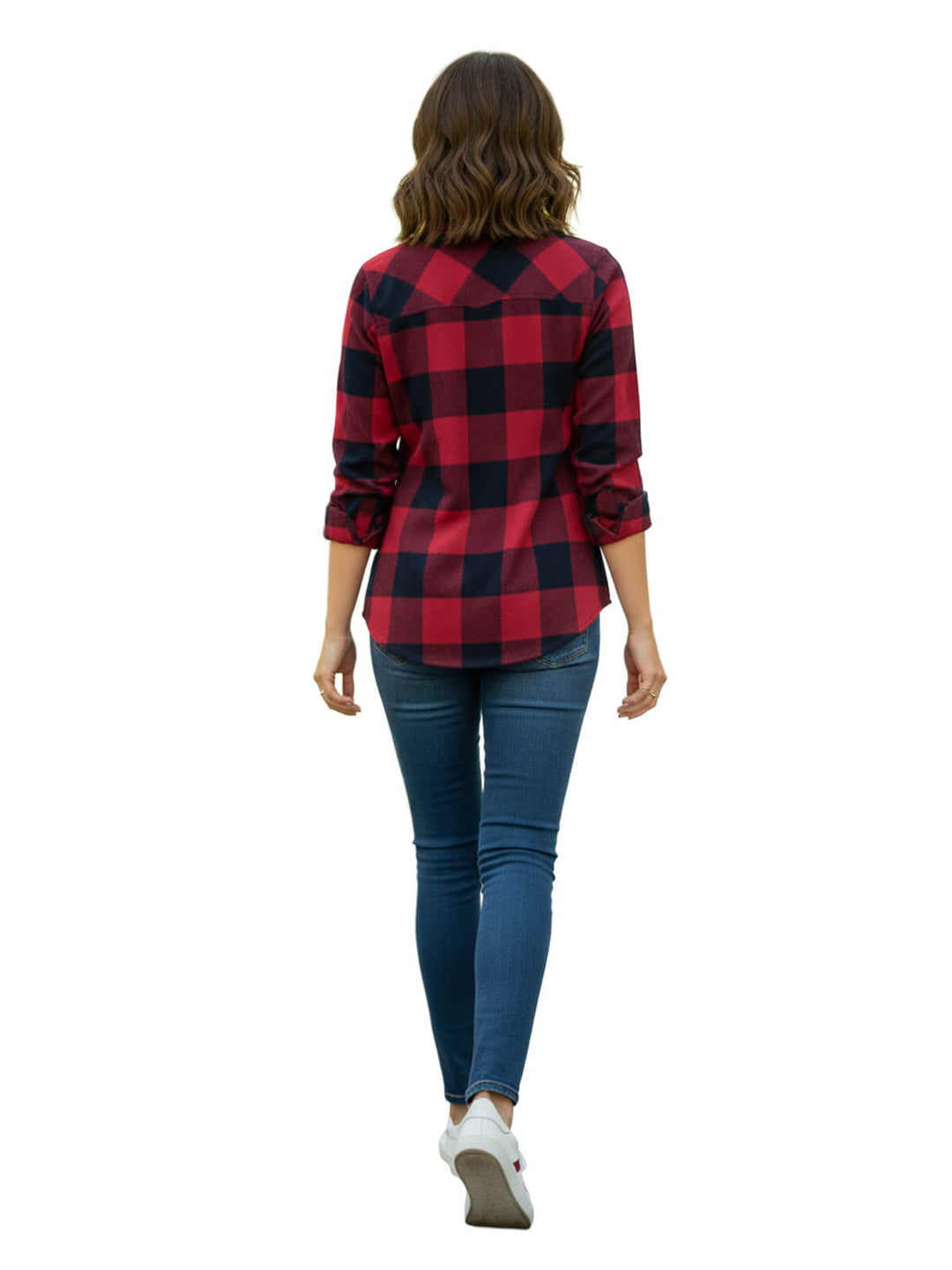 ORVIS Women's Red Buffalo Plaid Long Sleeve Shirt